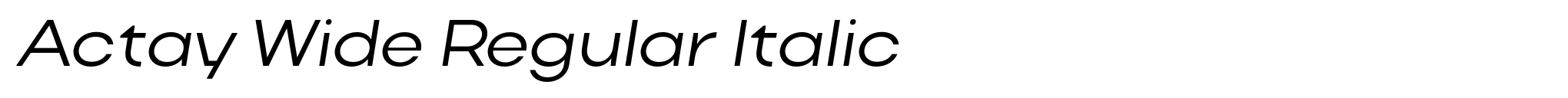 Actay Wide Regular Italic image